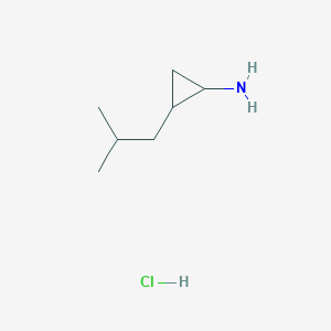 molecular formula C7H16ClN B13259508 2-(2-Methylpropyl)cyclopropan-1-amine hydrochloride 