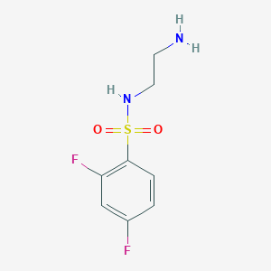 molecular formula C8H10F2N2O2S B13259529 N-(2-Aminoethyl)-2,4-difluorobenzene-1-sulfonamide 