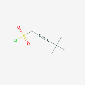 4,4-Dimethylpent-2-yne-1-sulfonyl chloride