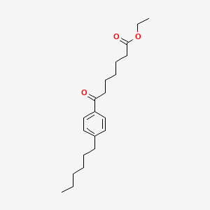 molecular formula C21H32O3 B1325955 7-(4-己基苯基)-7-氧代庚酸乙酯 CAS No. 898757-33-0