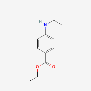 molecular formula C12H17NO2 B13259560 Ethyl 4-(isopropylamino)benzoate 