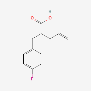 molecular formula C12H13FO2 B13259578 2-[(4-Fluorophenyl)methyl]pent-4-enoic acid 