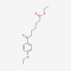 molecular formula C17H24O4 B1325961 Ethyl 7-(4-ethoxyphenyl)-7-oxoheptanoate CAS No. 898757-54-5