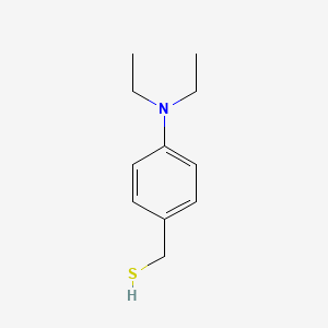 molecular formula C11H17NS B13259610 4-(Diethylamino)-benzenemethanethiol 