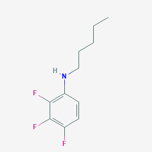 molecular formula C11H14F3N B13259622 2,3,4-trifluoro-N-pentylaniline 