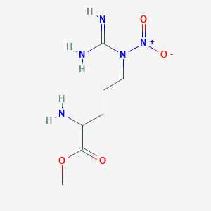 molecular formula C7H15N5O4 B13259634 Methyl2-amino-5-(N'-nitrocarbamimidamido)pentanoate 