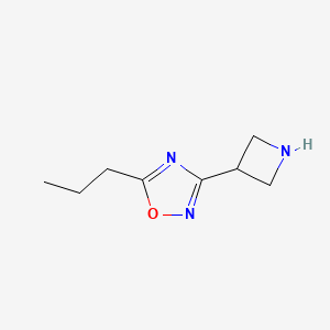 molecular formula C8H13N3O B13259650 3-(Azetidin-3-yl)-5-propyl-1,2,4-oxadiazole 