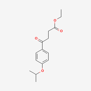 molecular formula C15H20O4 B1325966 4-氧代-4-(4-异丙氧基苯基)丁酸乙酯 CAS No. 898757-69-2
