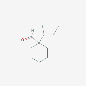 molecular formula C11H20O B13259661 1-(Butan-2-yl)cyclohexane-1-carbaldehyde 