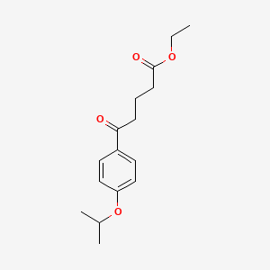 molecular formula C16H22O4 B1325967 Ethyl 5-oxo-5-(4-isopropoxyphenyl)valerate CAS No. 898757-71-6