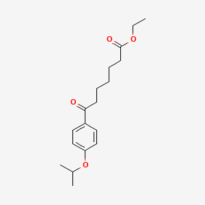 molecular formula C18H26O4 B1325969 Ethyl 7-oxo-7-(4-isopropoxyphenyl)heptanoate CAS No. 898757-75-0