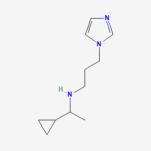 molecular formula C11H19N3 B13259704 (1-Cyclopropylethyl)[3-(1H-imidazol-1-yl)propyl]amine 