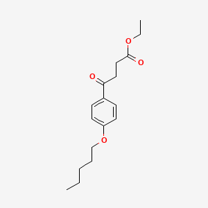 molecular formula C17H24O4 B1325971 4-氧代-4-(4-戊氧基苯基)丁酸乙酯 CAS No. 898757-79-4