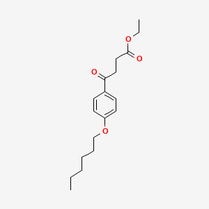 molecular formula C18H26O4 B1325974 Ethyl 4-(4-hexyloxyphenyl)-4-oxobutyrate CAS No. 898757-87-4