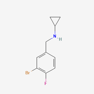 N-[(3-bromo-4-fluorophenyl)methyl]cyclopropanamine