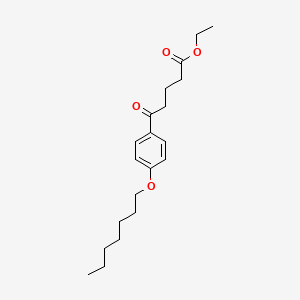 molecular formula C20H30O4 B1325977 Ethyl 5-(4-heptyloxyphenyl)-5-oxovalerate CAS No. 898757-97-6