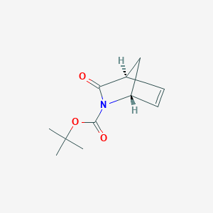 molecular formula C11H15NO3 B132598 (1R,4S)-tert-Butil 3-oxo-2-azabiciclo[2.2.1]hept-5-eno-2-carboxilato CAS No. 151792-53-9