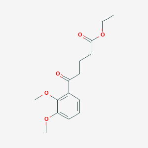 molecular formula C15H20O5 B1325980 Ethyl 5-(2,3-dimethoxyphenyl)-5-oxovalerate CAS No. 898758-07-1