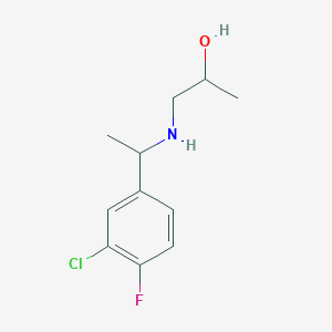 1-{[1-(3-Chloro-4-fluorophenyl)ethyl]amino}propan-2-ol