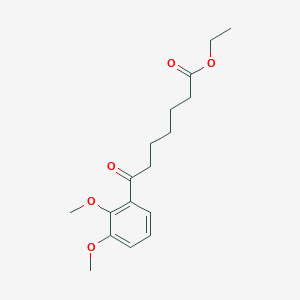 molecular formula C17H24O5 B1325981 Ethyl 7-(2,3-dimethoxyphenyl)-7-oxoheptanoate CAS No. 898758-11-7