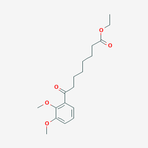 molecular formula C18H26O5 B1325982 Ethyl 8-(2,3-dimethoxyphenyl)-8-oxooctanoate CAS No. 898758-13-9