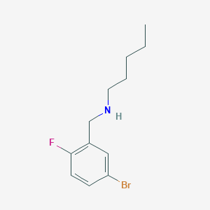 molecular formula C12H17BrFN B13259835 [(5-Bromo-2-fluorophenyl)methyl](pentyl)amine 