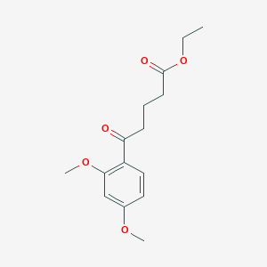 molecular formula C15H20O5 B1325984 5-(2,4-二甲氧基苯基)-5-氧代戊酸乙酯 CAS No. 898758-15-1