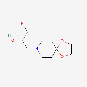 1-{1,4-Dioxa-8-azaspiro[4.5]decan-8-yl}-3-fluoropropan-2-ol