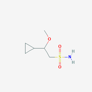 molecular formula C6H13NO3S B13259843 2-Cyclopropyl-2-methoxyethane-1-sulfonamide 