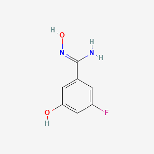 molecular formula C7H7FN2O2 B13259849 3-Fluoro-N',5-dihydroxybenzene-1-carboximidamide 