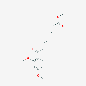 molecular formula C18H26O5 B1325987 Ethyl 8-(2,4-dimethoxyphenyl)-8-oxooctanoate CAS No. 898758-23-1