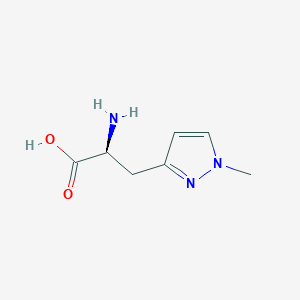 molecular formula C7H11N3O2 B13259871 (2S)-2-amino-3-(1-methyl-1H-pyrazol-3-yl)propanoic acid 