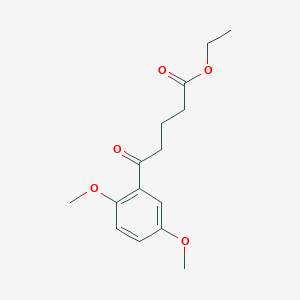 molecular formula C15H20O5 B1325989 Ethyl 5-(2,5-dimethoxyphenyl)-5-oxovalerate CAS No. 898758-29-7