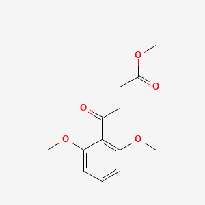 molecular formula C14H18O5 B1325993 Ethyl 4-(2,6-dimethoxyphenyl)-4-oxobutyrate CAS No. 898758-41-3