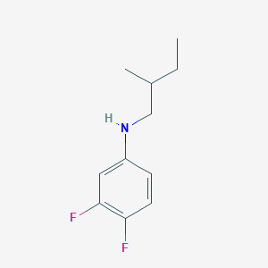 molecular formula C11H15F2N B13259938 3,4-difluoro-N-(2-methylbutyl)aniline 