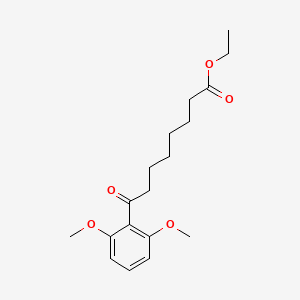 molecular formula C18H26O5 B1325996 8-(2,6-二甲氧基苯基)-8-酮辛酸乙酯 CAS No. 898758-53-7
