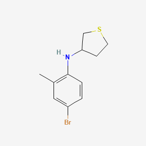 molecular formula C11H14BrNS B13259973 N-(4-bromo-2-methylphenyl)thiolan-3-amine 