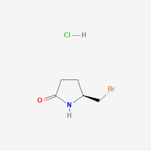 molecular formula C5H9BrClNO B13259995 (5S)-5-(bromomethyl)pyrrolidin-2-one hydrochloride 