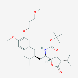 B132600 [(1S,3S)-3-[[4-Methoxy-3-(3-methoxypropoxy)phenyl]methyl]-4-methyl-1-[(2S, 4R)-tetrahydro-4-(1-methylethyl)-5-oxo-2-furanyl]pentyl]carbamic Acid 1,1-tert-Butyl Ester CAS No. 900811-52-1