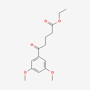 molecular formula C15H20O5 B1326000 Ethyl 5-(3,5-dimethoxyphenyl)-5-oxovalerate CAS No. 898758-62-8
