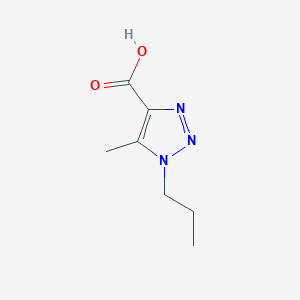 molecular formula C7H11N3O2 B13260023 5-methyl-1-propyl-1H-1,2,3-triazole-4-carboxylic acid 