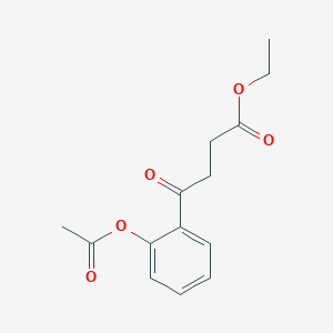 molecular formula C14H16O5 B1326003 Ethyl 4-(2-acetoxyphenyl)-4-oxobutyrate CAS No. 898758-71-9