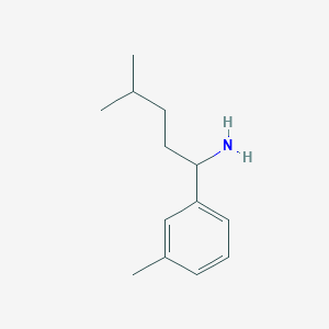 4-Methyl-1-(3-methylphenyl)pentan-1-amine