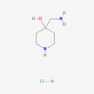 molecular formula C6H15ClN2O B13260048 4-(Aminomethyl)piperidin-4-ol hydrochloride 