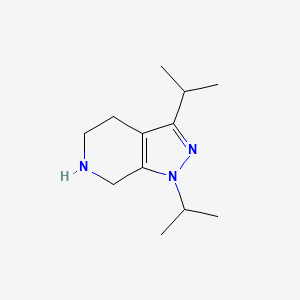 molecular formula C12H21N3 B13260055 1,3-Bis(propan-2-yl)-1H,4H,5H,6H,7H-pyrazolo[3,4-c]pyridine 