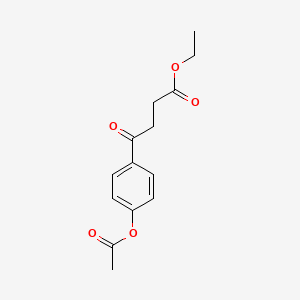 molecular formula C14H16O5 B1326009 Ethyl 4-(4-acetoxyphenyl)-4-oxobutyrate CAS No. 898758-83-3