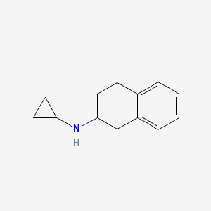 molecular formula C13H17N B13260093 N-cyclopropyl-1,2,3,4-tetrahydronaphthalen-2-amine 