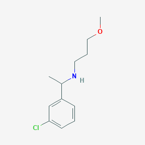 molecular formula C12H18ClNO B13260103 [1-(3-Chlorophenyl)ethyl](3-methoxypropyl)amine 