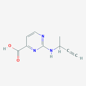 2-[(But-3-yn-2-yl)amino]pyrimidine-4-carboxylic acid