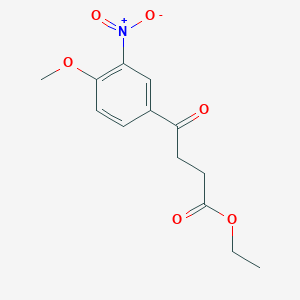 molecular formula C13H15NO6 B1326012 Ethyl 4-(4-methoxy-3-nitrophenyl)-4-oxobutyrate CAS No. 898758-89-9